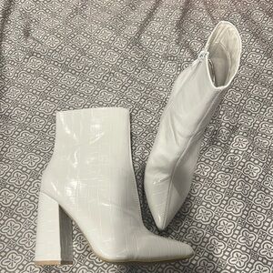 White booties from PrettyLittleThing!